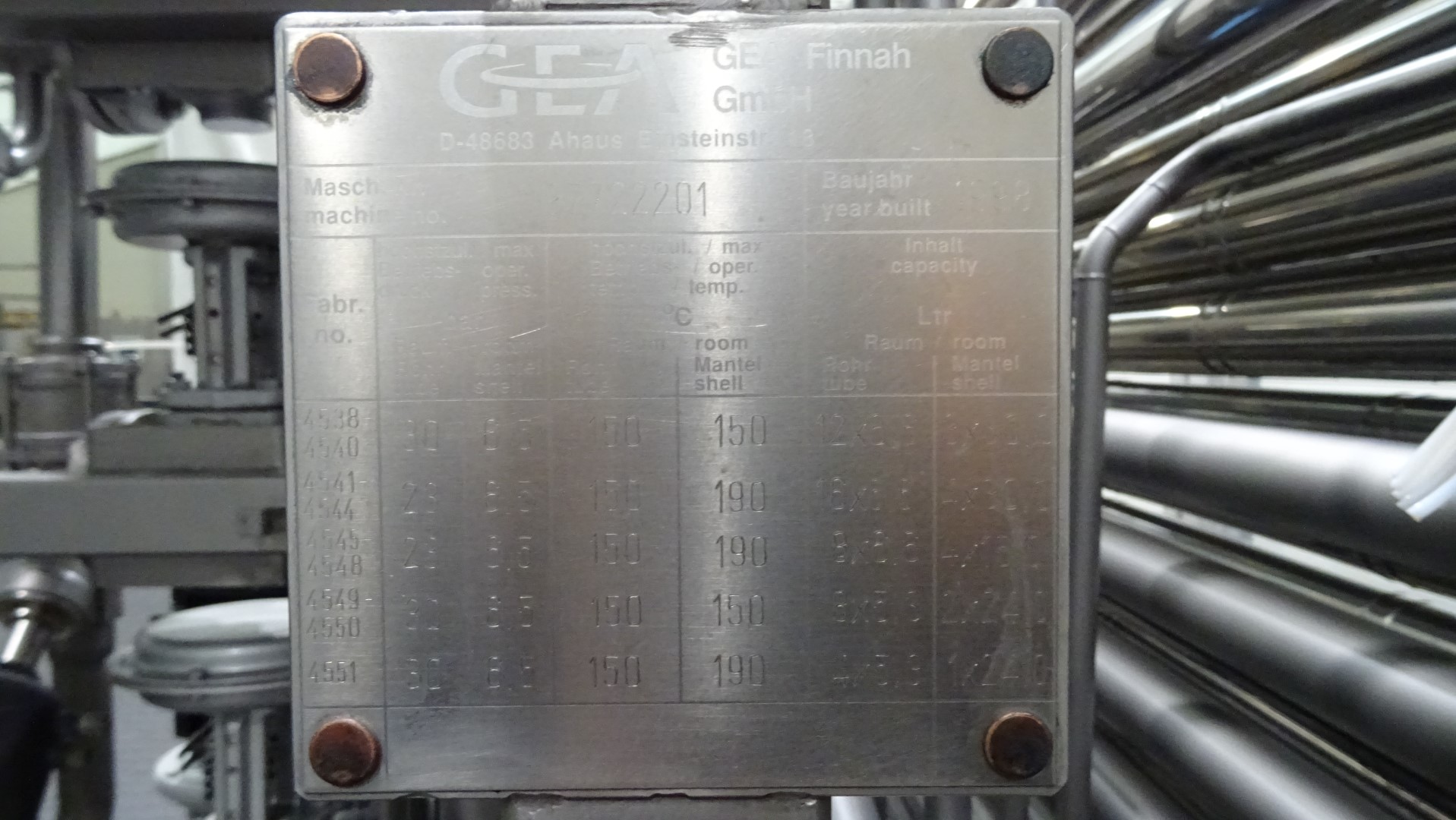 Used Thermisation unit for Creme fraiche / mesophiles 10% - GEA Finnah 6700/045