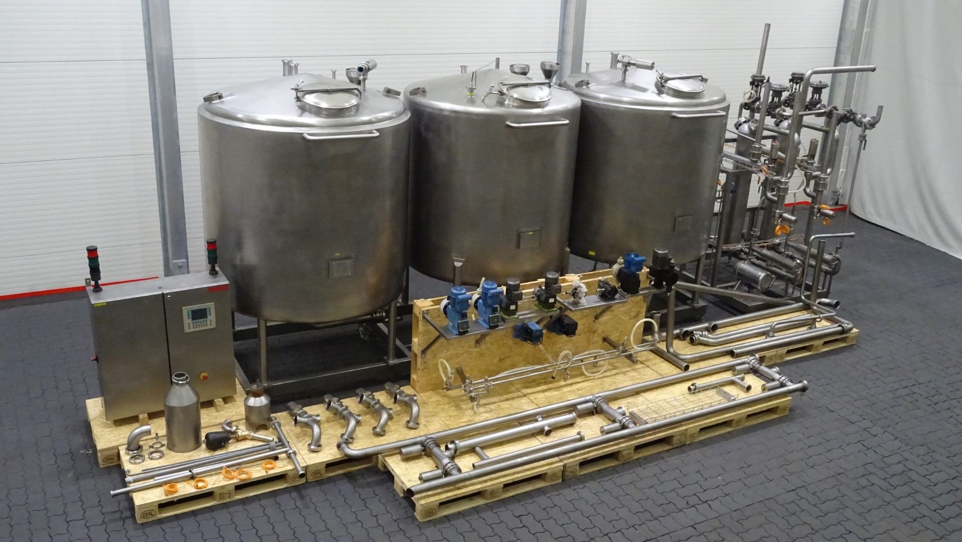 Used Complete 2-Lane CIP Unit with 3 Tanks - Obram WAB - 30/2