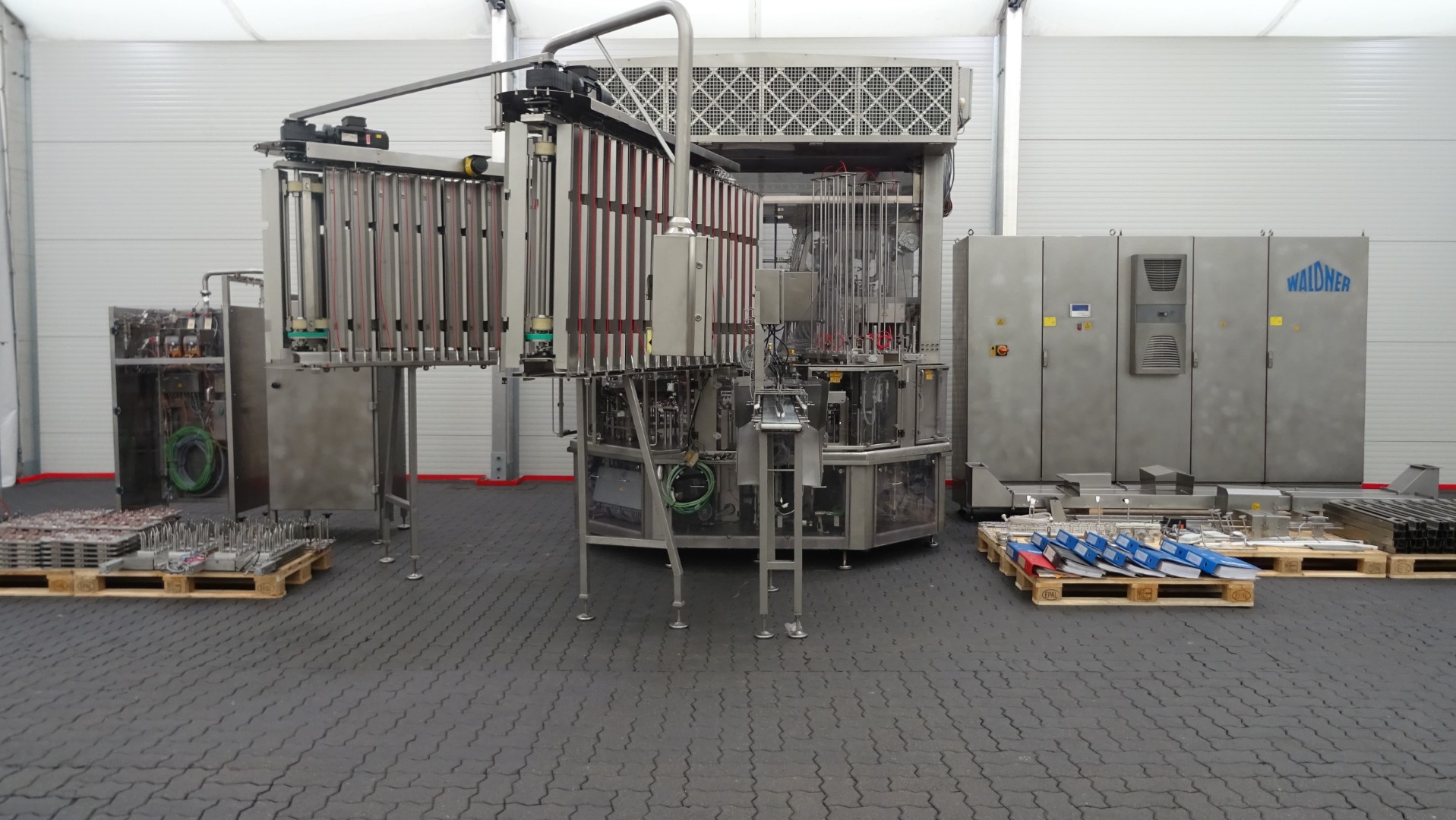 Used Aseptic cup filling, sealing and snap cap machine - Waldner Dosomat 16.6AS