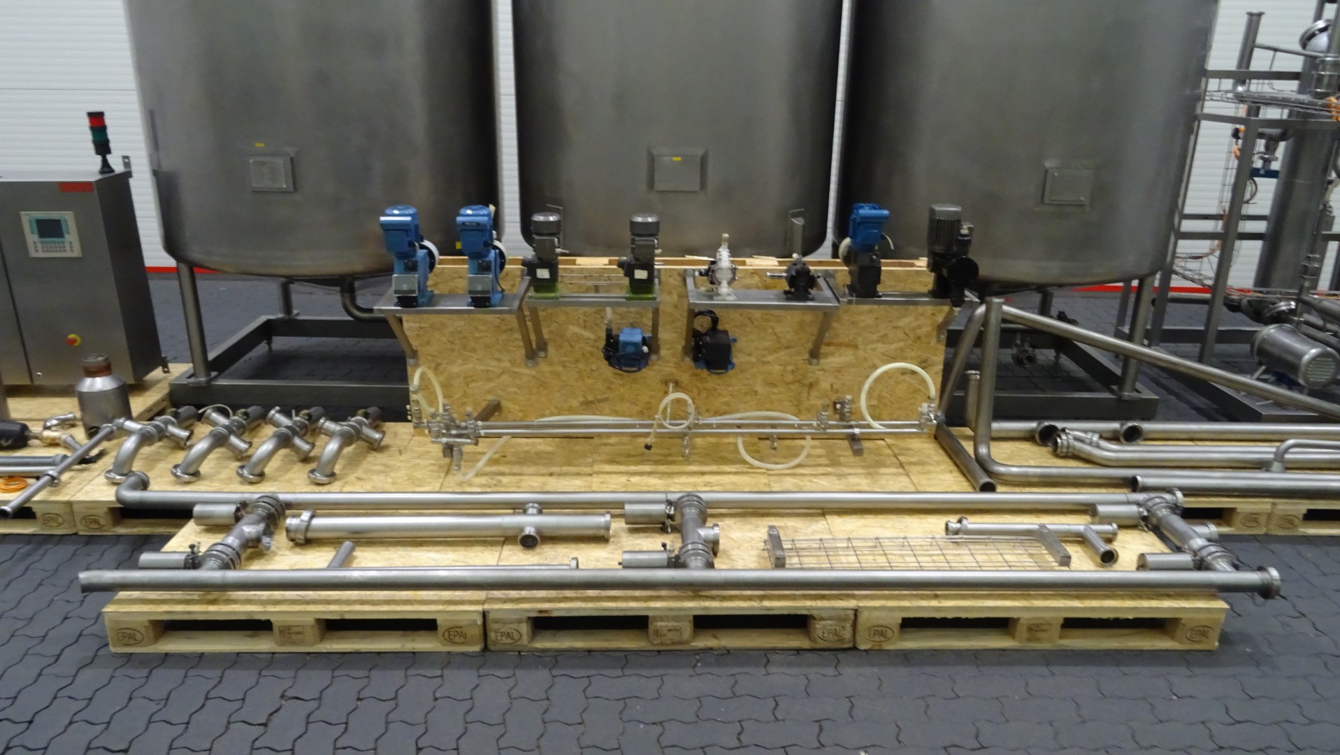 Used Complete 2-Lane CIP Unit with 3 Tanks - Obram WAB - 30/2