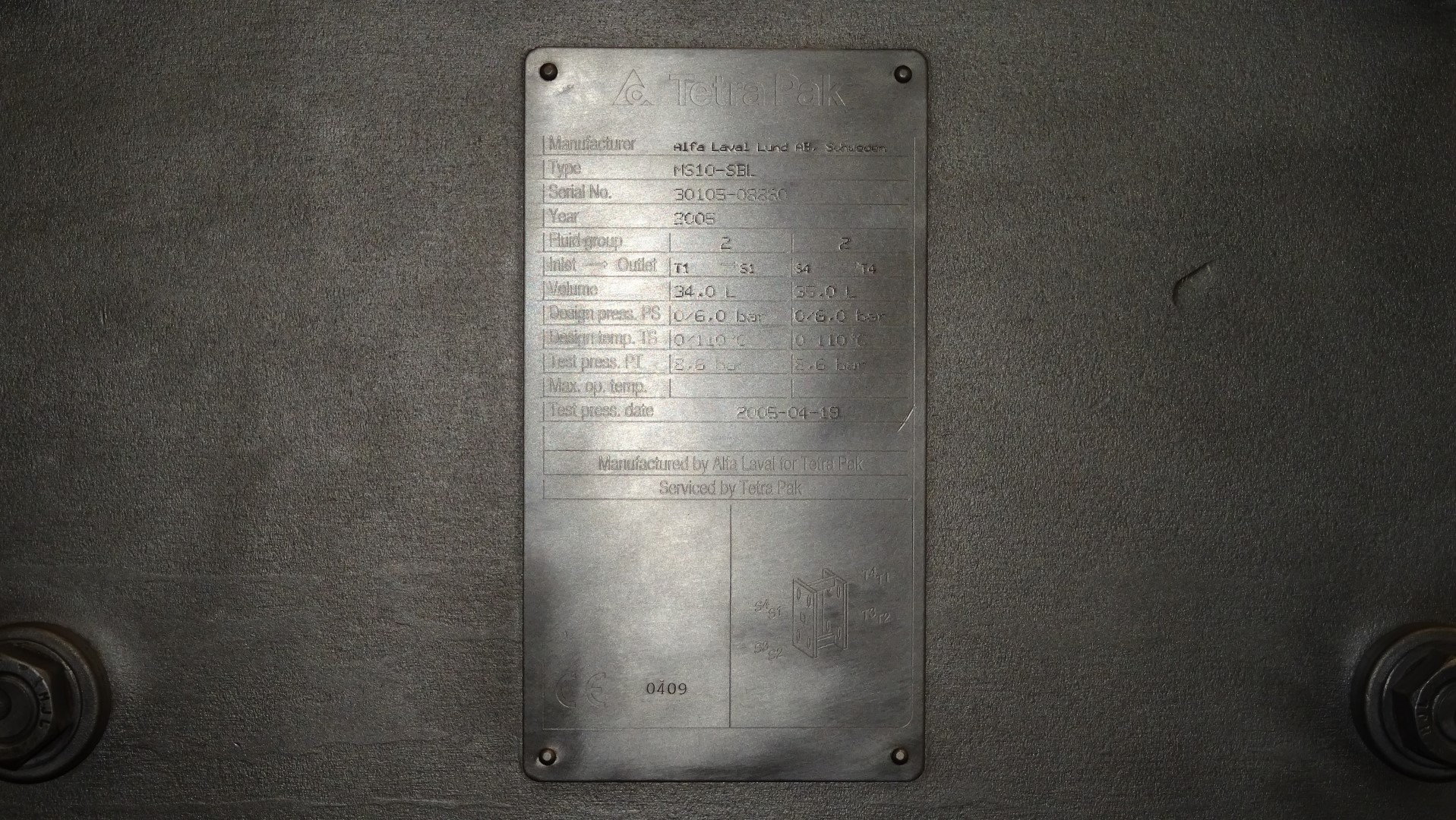 Used Plate Heat Exchanger / PHE - Alfa Laval MS10-SBL