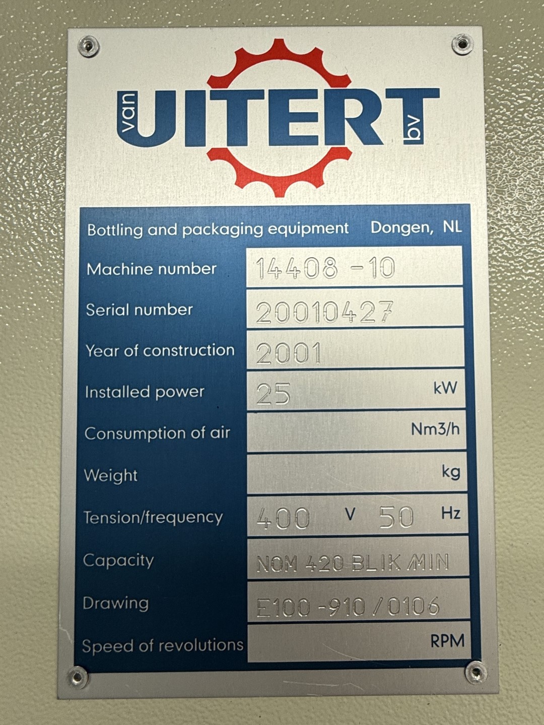 Used Complete can filling and closing line for liquids (nutrition) in 250 gram aluminium cans