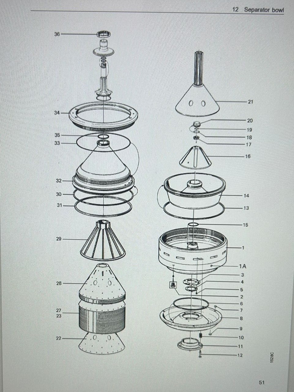 Used Unused bowl discs for a Skimmer Alfa Laval HMRPX 614 HGV (50x) + Bactofuge Tetra Pak BB 714 HGV (50x)