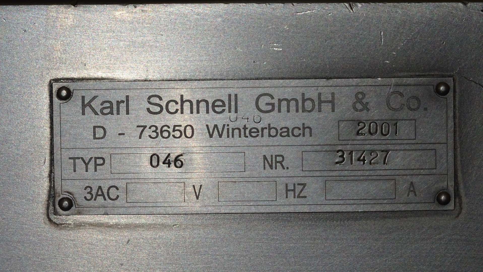 Used Emulsifier Karl Schnell 046