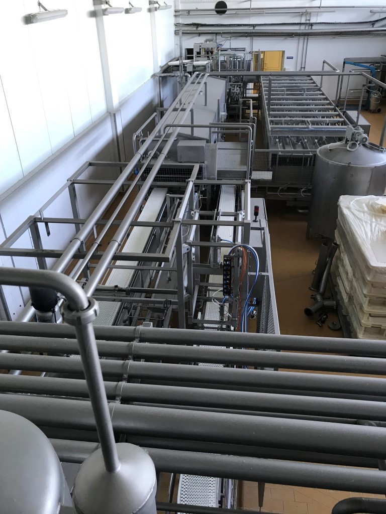 Used Gouda Euroblock Cheese Plant for 100.000 liter of milk per day - 10.000 kg of Gouda cheese per day