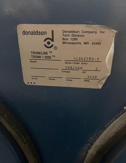 Used Donaldson Torit Trunk-2000 Trunk Line