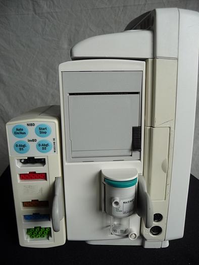 Gebraucht Patientenmonitor, GE-Datex-Ohmeda Monitor S/5 FM inkl. Kombimodul (EKG/SpO2/NIBP/Temp/IBP und CO2), inkl. Zubehör.
