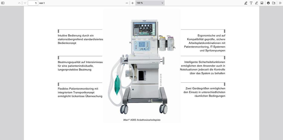 Gebraucht Dräger Atlan A300