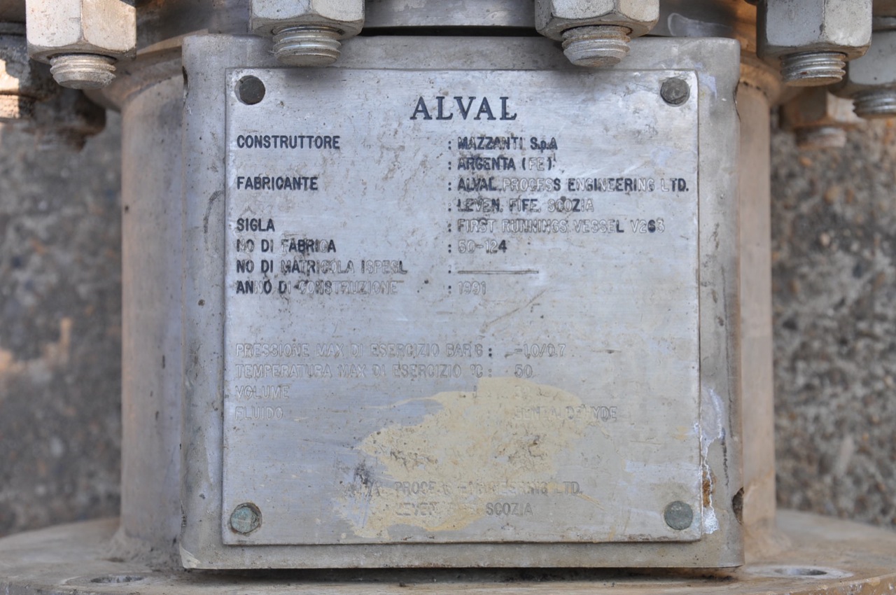 Used 32 liter MAZZANTI SpA tank