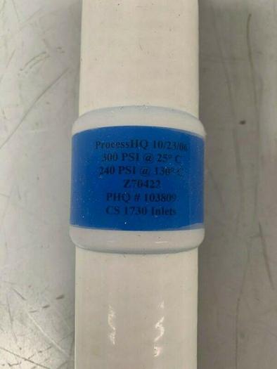 Used ProcessHQ Z70422 Hose 2" x 13.5" w/ CS 1730 Inlets, 240/300 PSI