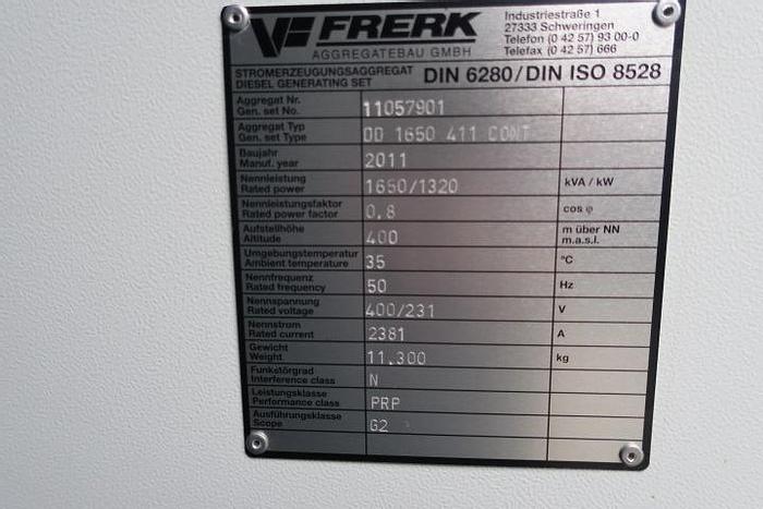 Usato 2011 MTU 12V4000 - 1650 KVA