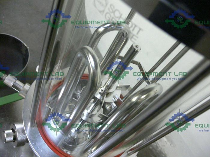 Used Braun 880 141/0 13.7L 1.3 bar 124C Schott Gerate Glass Bio Reactor + .75kW Motor