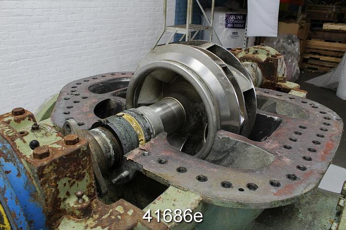 Used Sulzer ZUU-50 Double Suction Fan Pump, 20x24, Stainless Steel #41686