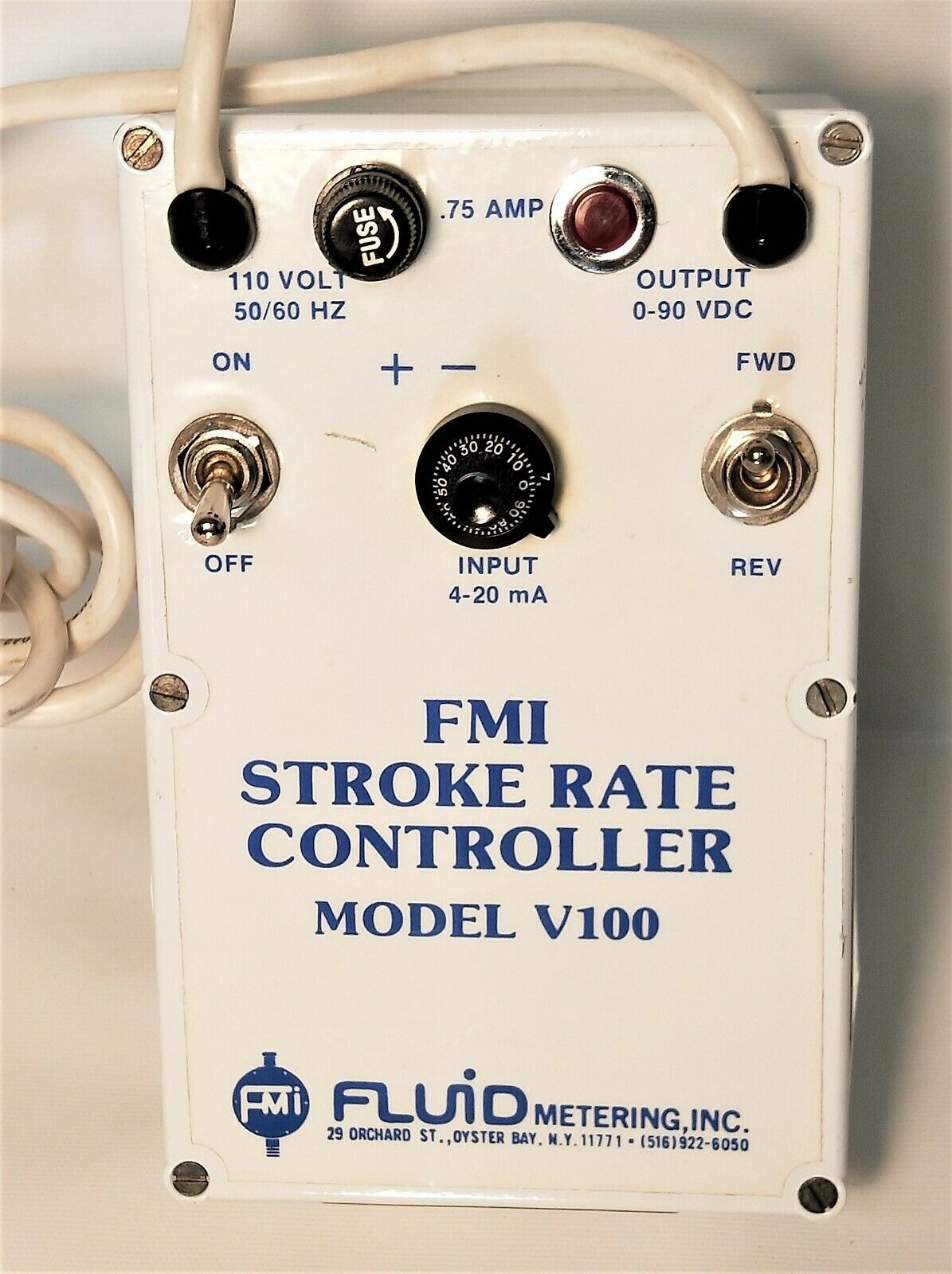 Used Sold FMI QV VariableSpeed Pump with V100 Stroke Rate Controller