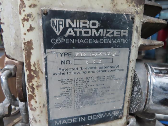 Used NIRO MODEL F10 ATOMIZER - 10 HP