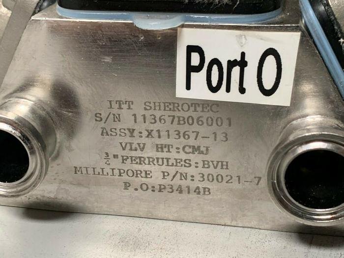 Used 3 ITT Pure-Flo Sherotec Stainless Steel Valves w/ Position Monitor 3/4" Sanitary