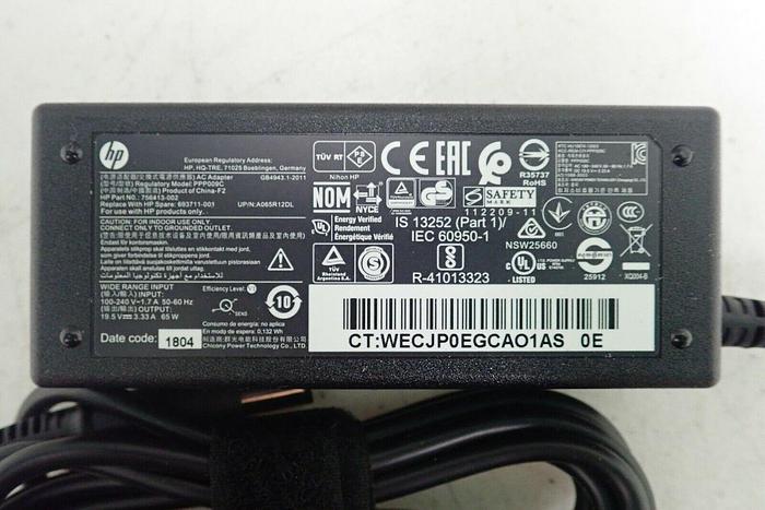 Used Lot of 7 HP 693711-001 756413-002 65W 19.5V 3.33A Power Supplies