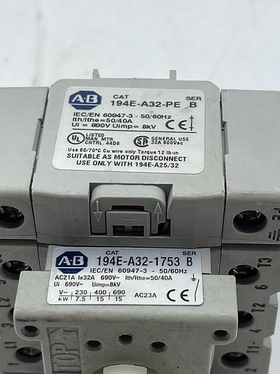 Used AB ALLEN BRADLEY 194E-A32-PE, 194E-A32-1753