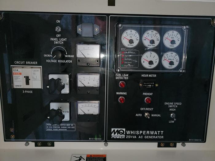Used 2015 MULTIQUIP 25kw WHISPERWATT