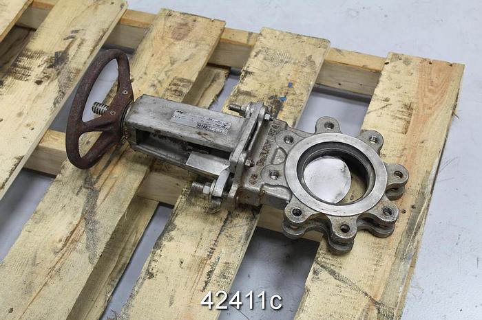 Used Dezurik 9275914 4" Hand Operated Knife Gate Valve #42411
