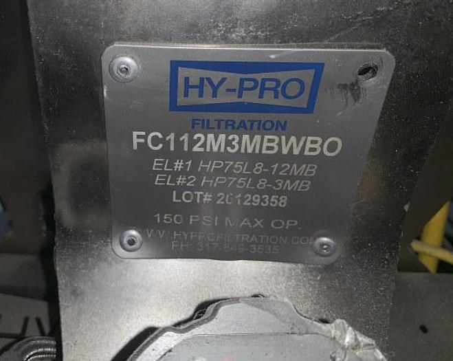 Used HY-PRO FC112MBWBO PORTABLE HYDRAULIC FLUID FILTER