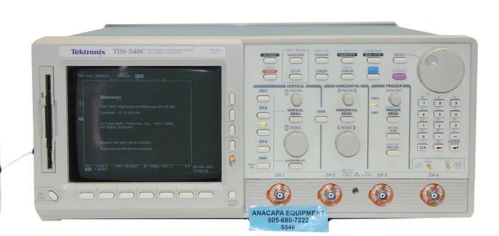 Used Tektronix TDS 540C 4 Channel Digitizing Oscilloscope Options 13 1F HD 2M (6546)