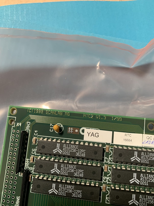 Used Scanlab AG PC Board RTC2 V1-3 1/99