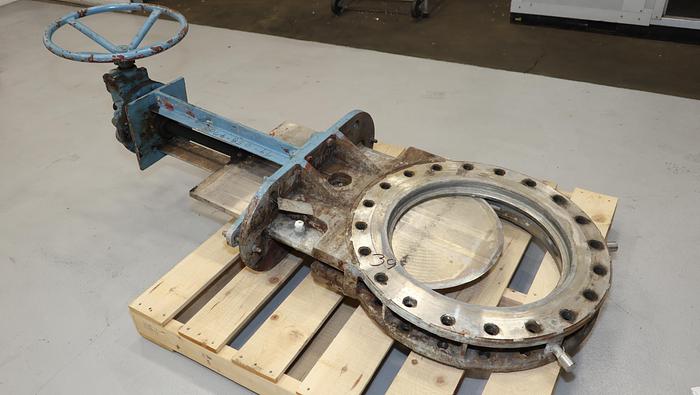 Used Dezurik 20" Hand Operated Knife Gate Valve #44332