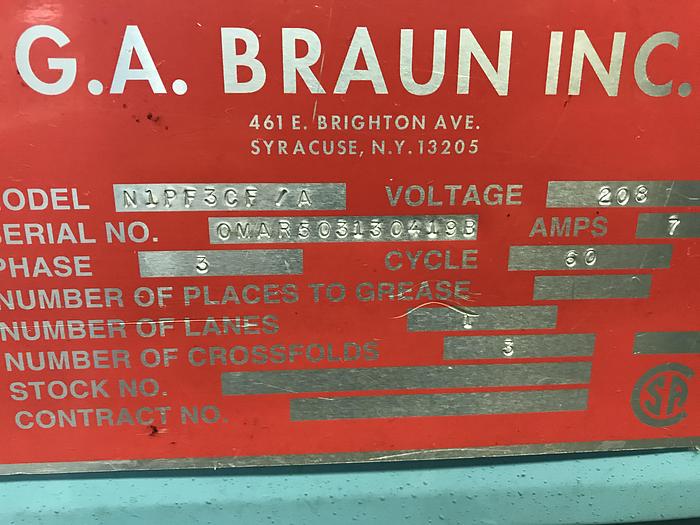 Used 2003 Braun large piece folder
