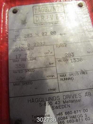 Used Hagglunds MB 283 N 02 00 Hydraulic Drive And Motor Unit #30273