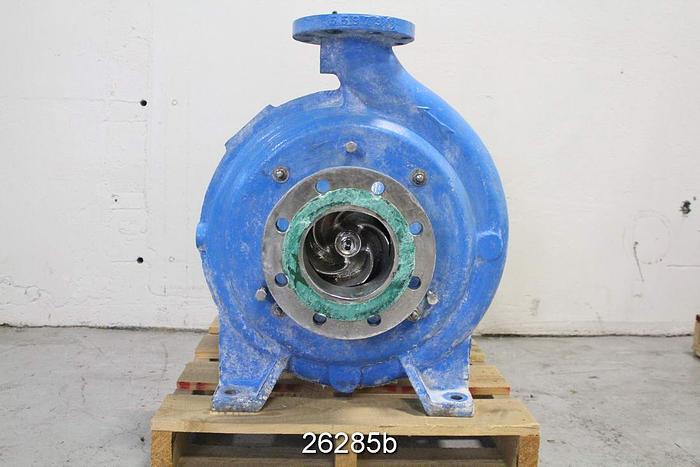 Used Goulds 3175 Goulds 3175, 4X6X18, 5 Vane Impeller, 16" Impeller Diameter, Stainless Steel Impeller, Stainless Steel Casing, Stainless Steel Suction Side Plate, Stainless Steel Stuffing Box, Packing #26285