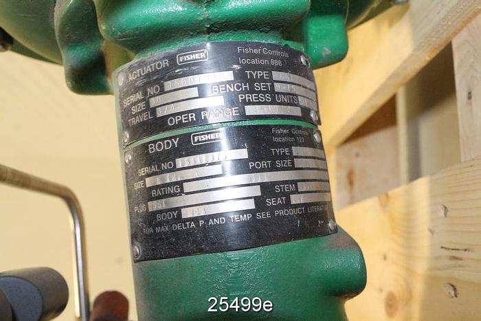 Unused Fisher EZ Steam Control Valve, 1", Ez Body Style, Steel Body, Stainless Steel Shaft, Stainless Steel Plug, Stainless Steel Seat, Class Cl300, Port Size 1", Travel 3/4", Type 667 Actuator, Size 30, Action Pdto, Fieldvue Dvc5010 Positioner, Unused #25499