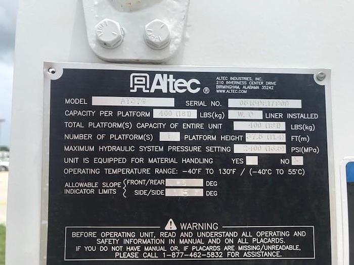 Used Altec AT37G Articulating Telescopic Bucket Boom on A 2015 Ford F550 4x4 Truck - C59047