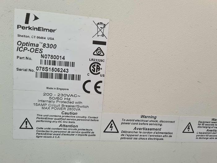 Used Perkin Elmer Optima 8300 ICP-OES