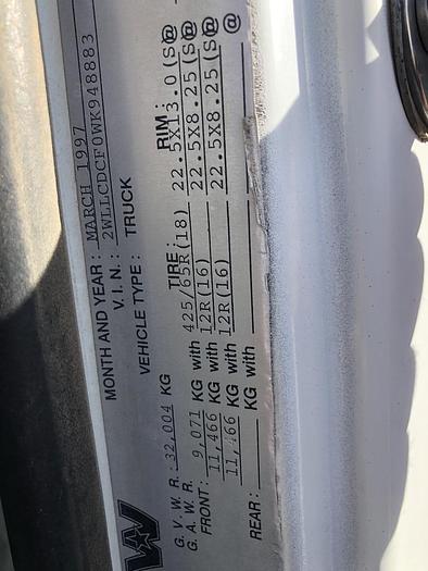 Used 1998 Western Star Heavy Duty Chassis 5864SS Severe Service