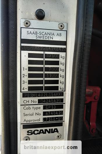 Used 1985 SCANIA P82 H 6X2 24 box lorry