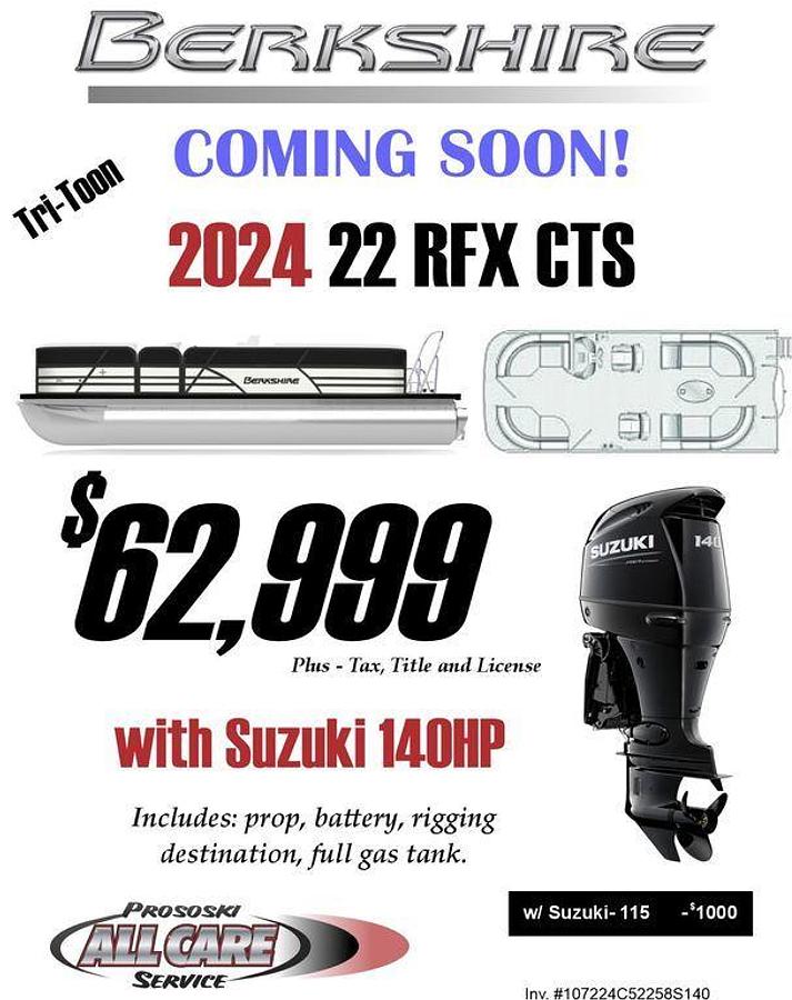 Used 2025 Berkshire 22 RFX CTS Tritoon