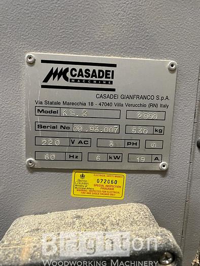 Used 2000 Casadei KS 3 used 10ft sliding table saw #BM2252