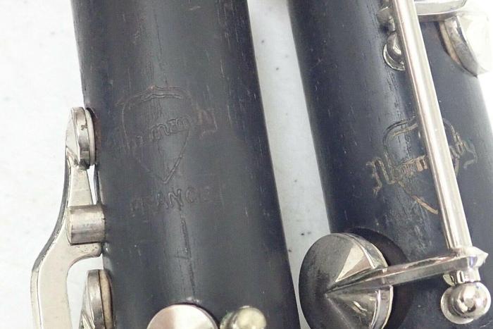 Used Vintage Unnumbered Plain Normandy France Wood Clarinet Serial #19566 w/ Case