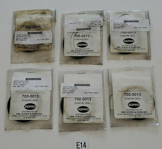 *NEW IN BAG* LOT OF 6 SOPKO DUMORE 700-0013 DUMORE SEAL O RING + WARRANTY!