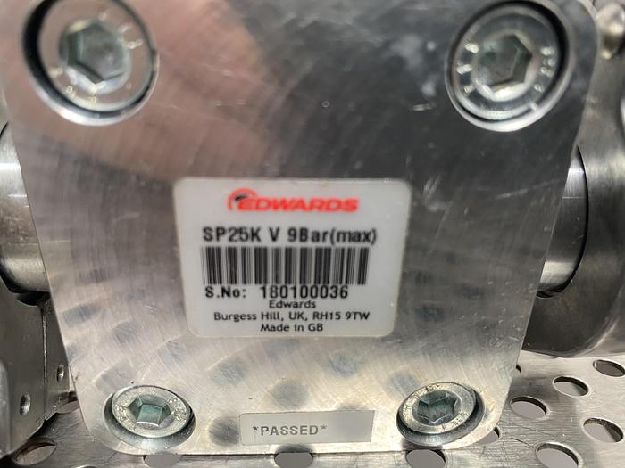 Used Edwards SP25K V 9Bar Diaphragm Speedivalve w/ KF25 Gaskets & Clamps