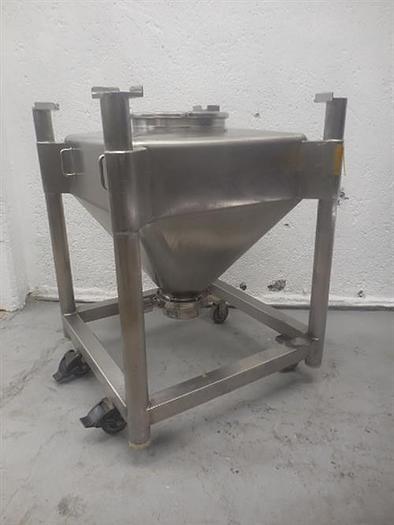 Used Stainless steel 132 gallon bin container.