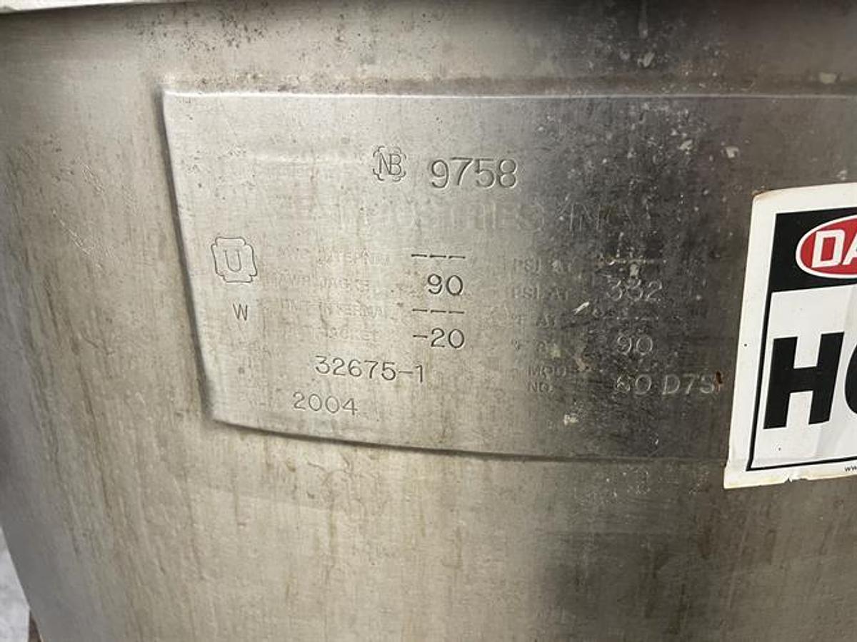 Used Lee 60 Gallon Stainless Steel Cooking & Mixing Kettle