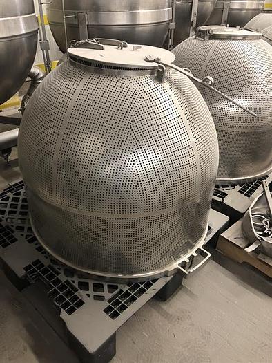 Used Lee 150 Gallon Stainless Steel Jacketed Cooking Kettle with Removable Basket