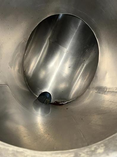 Used Patterson Kelley 10 Cu Ft stainless steel V Blender on steel base