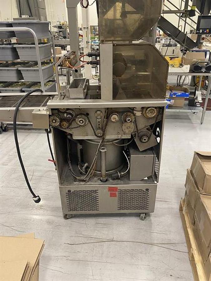 Used Sollich 420mm Enrobing Line with Flow Wrapper