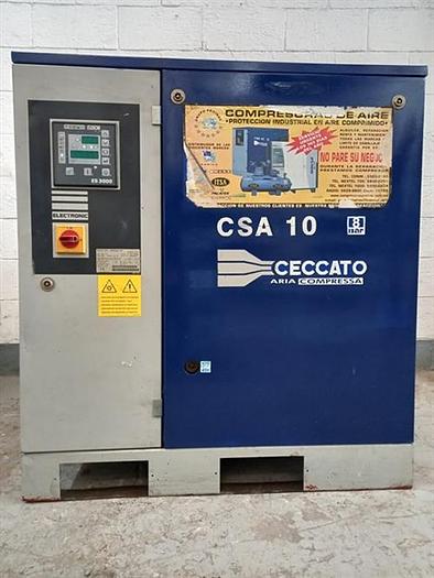 Used Ceccato model CSA 10/8 screw air compressor