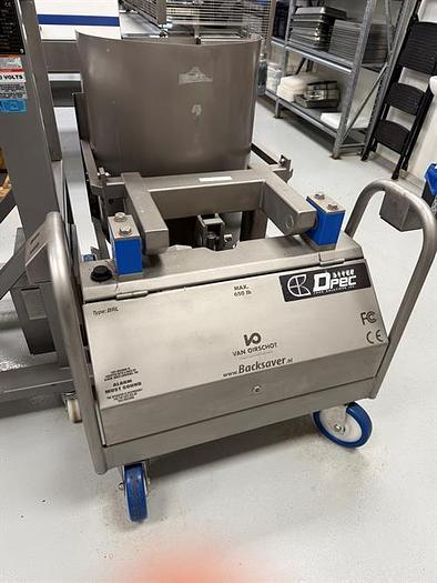 Used Backsaver BRL Stainless Steel Drum Dumper