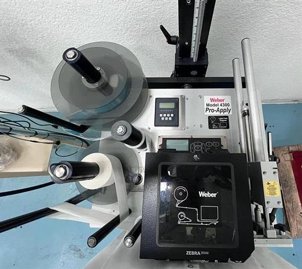 Used Weber Model 4300 Pro Apply Labeler and Printer