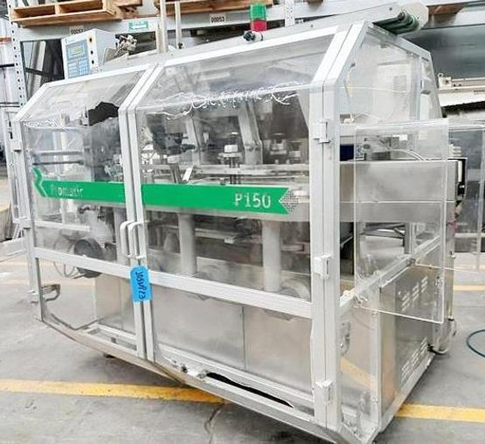 Used Promatic model P150 automatic horizontal intermittent motion cartoner for blisters